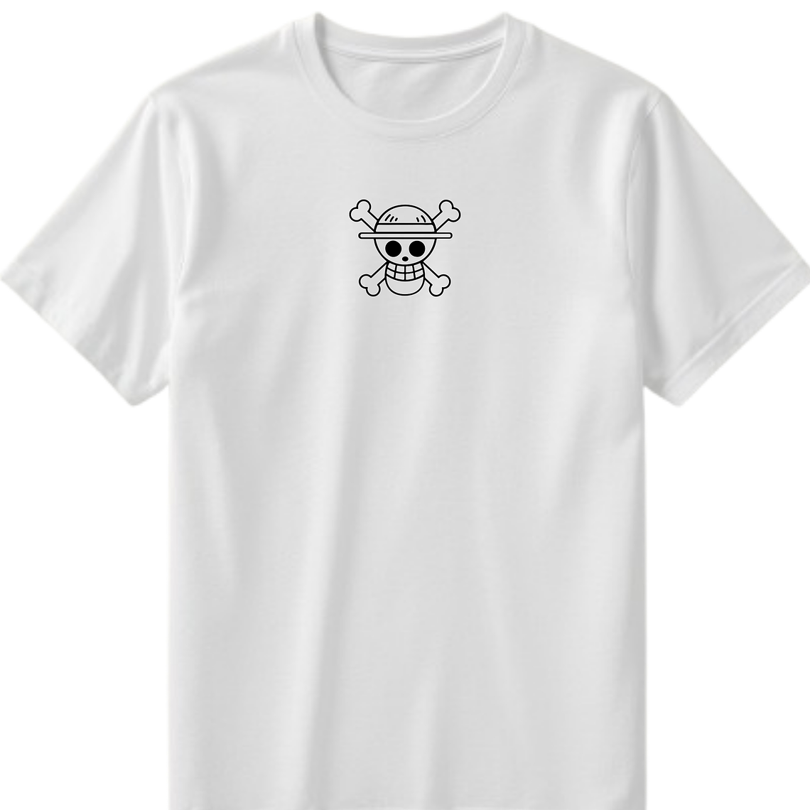 POLERA LUFFY NEGRO - BLANCO CLASSIC UNISEX 4