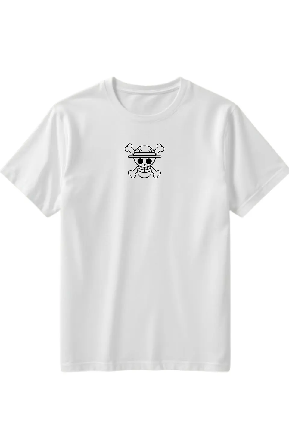 POLERA LUFFY NEGRO - BLANCO CLASSIC UNISEX 4