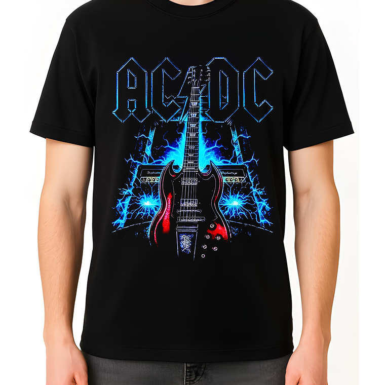 POLERA AC/DC NEGRO - CLASSIC UNISEX 2