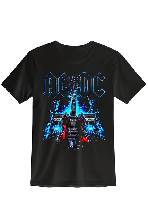 POLERA AC/DC NEGRO - CLASSIC UNISEX