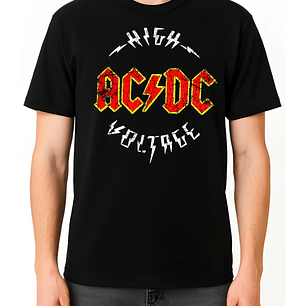 POLERA AC/DC NEGRO - CLASSIC UNISEX