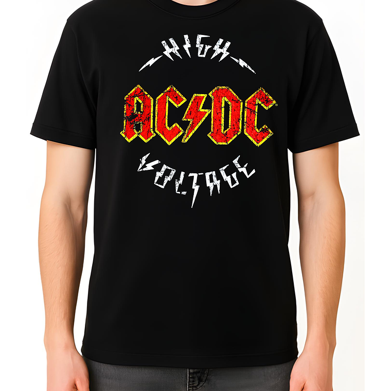 POLERA AC/DC NEGRO - CLASSIC UNISEX 2