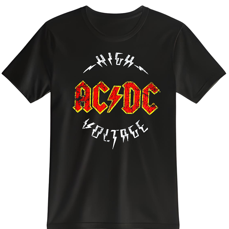 POLERA AC/DC NEGRO - CLASSIC UNISEX 1