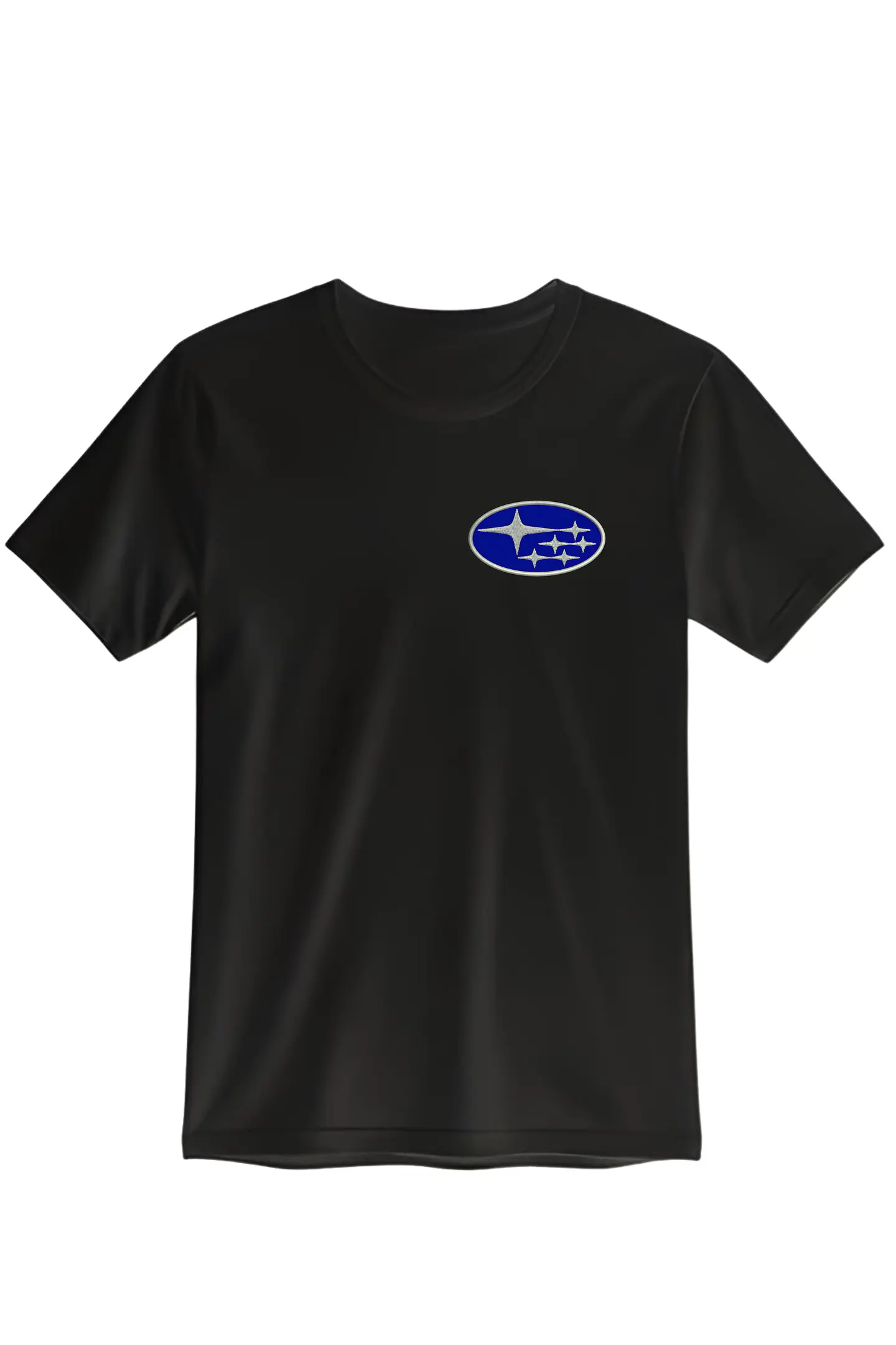 POLERA SUBARU NEGRO - BLANCO BORDADO CLASSIC UNISEX 1