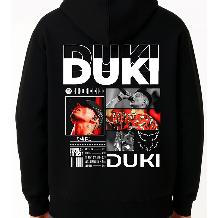 POLERÓN DUKI ESTAMPADO - NEGRO 4