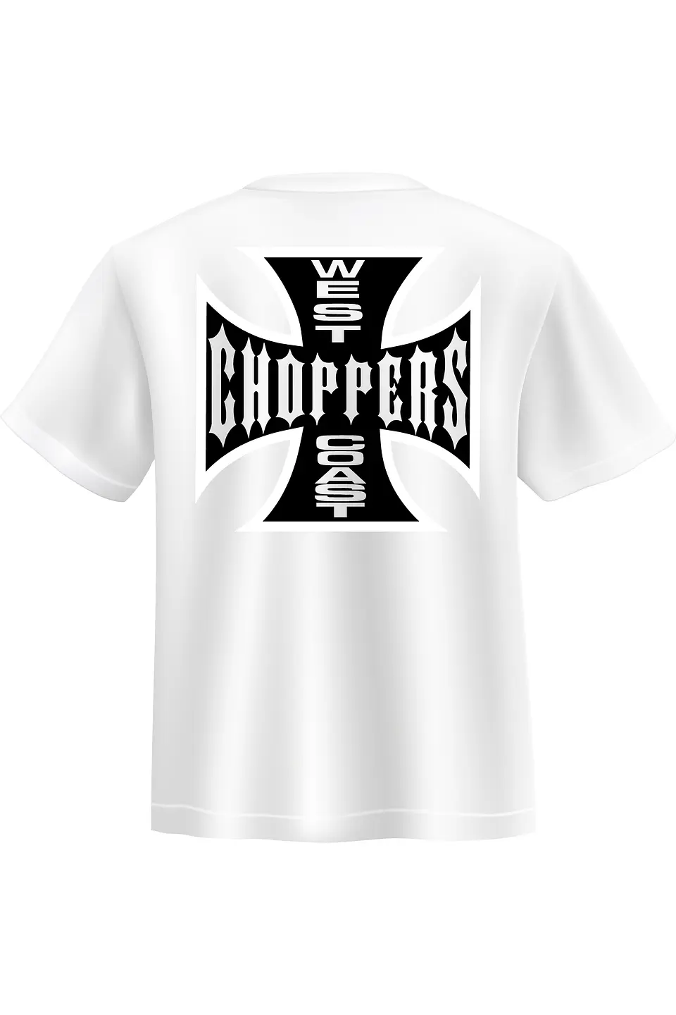 POLERA PAUL WALKER - WEST COAST CHOPPERS NEGRO - BLANCO UNISEX 2
