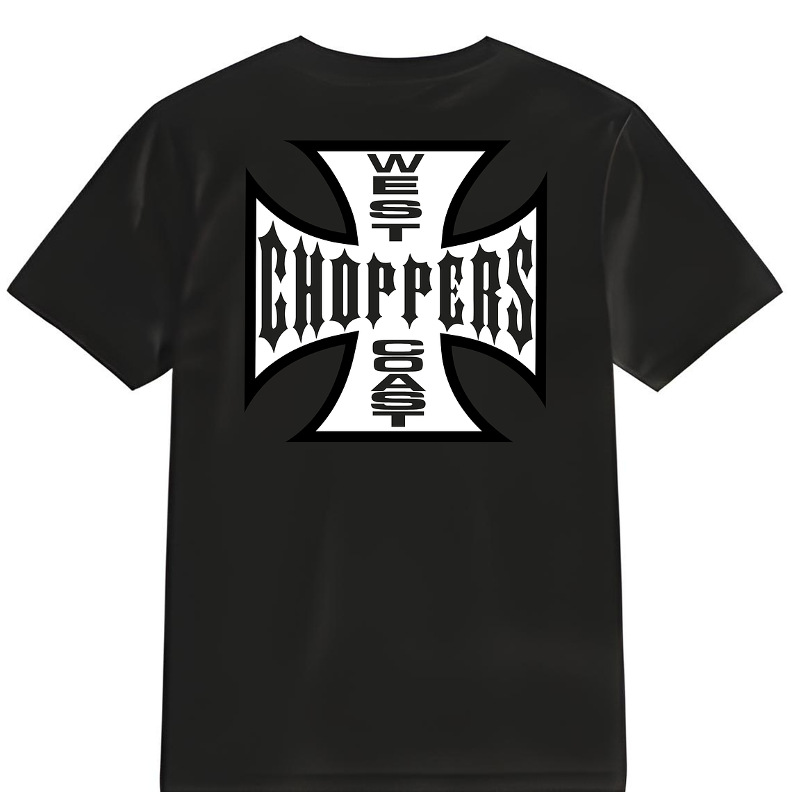 POLERA PAUL WALKER - WEST COAST CHOPPERS NEGRO - BLANCO CLASSIC UNISEX 1