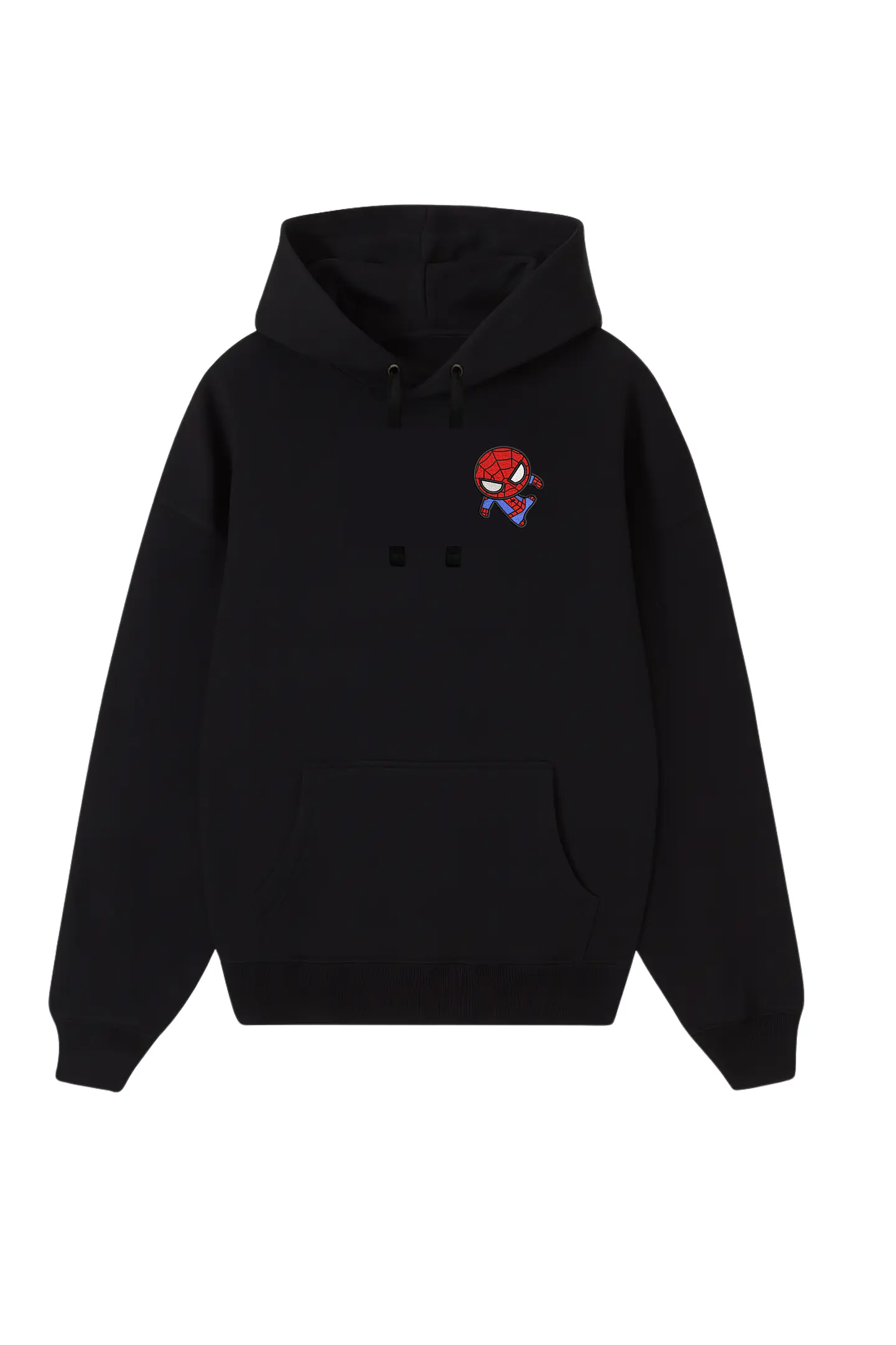 POLERÓN BORDADO SPIDERM BÁSICO - NEGRO 1