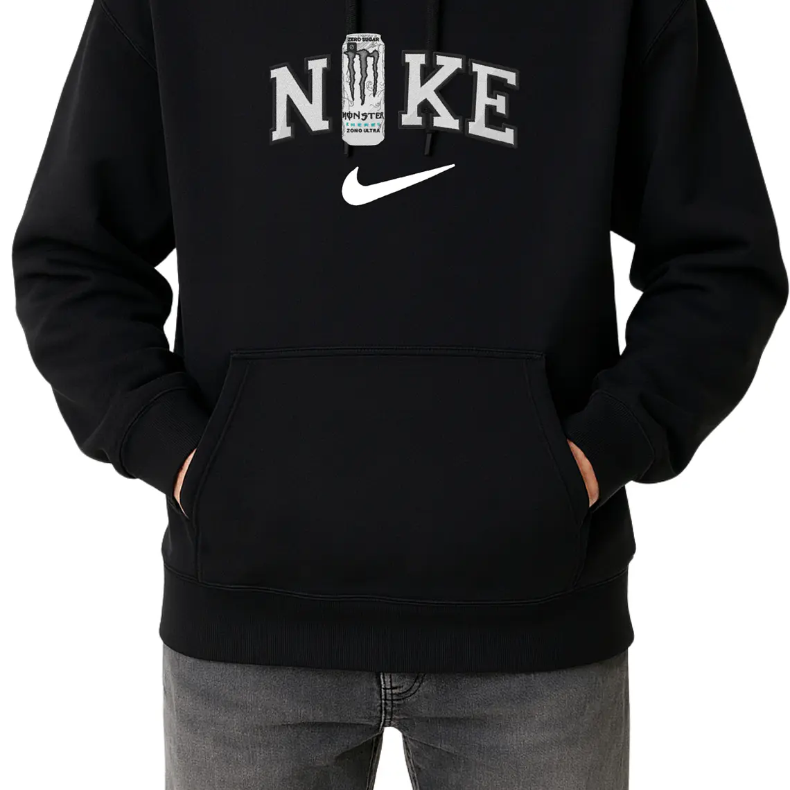 POLERÓN BORDADO GYM - NEGRO 2