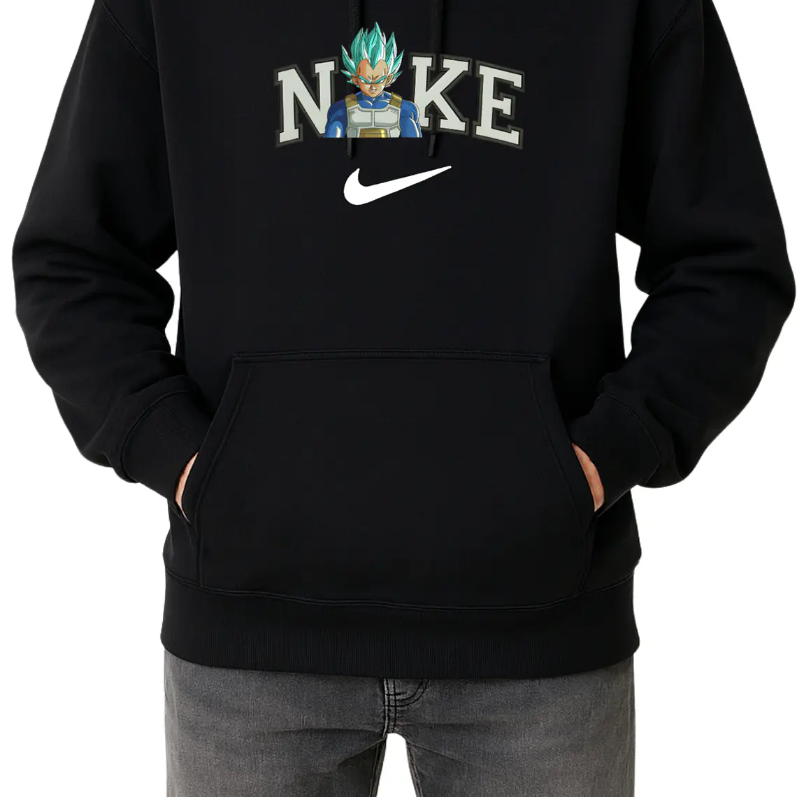 POLERÓN BORDADO SAIYAN - NEGRO 2