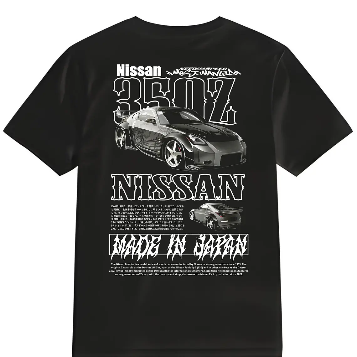 POLERA 350Z NEGRO CLASSIC UNISEX 2