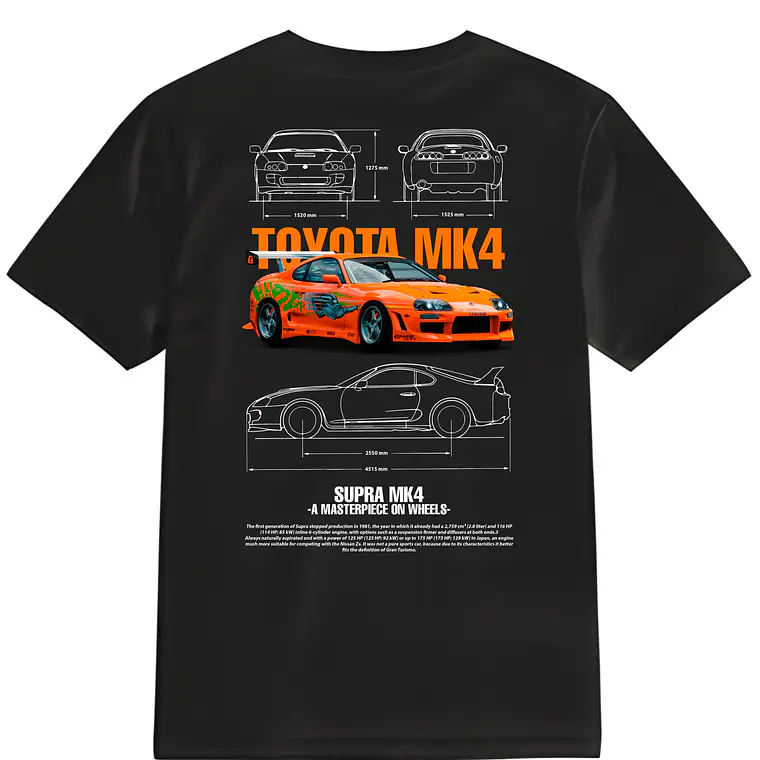POLERA MK4 NEGRO - BLANCO CLASSIC UNISEX 1