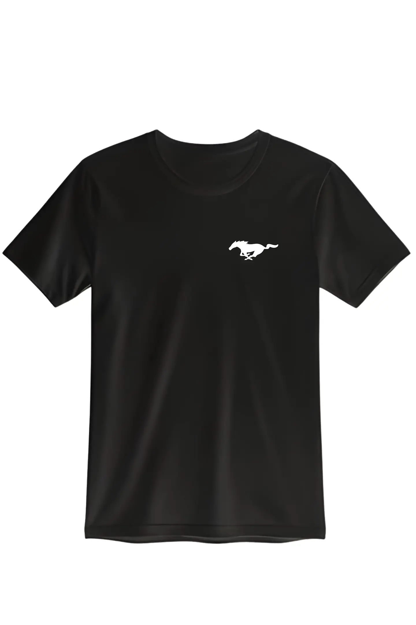 POLERA MUSTANG NEGRO - BLANCO CLASSIC UNISEX 2