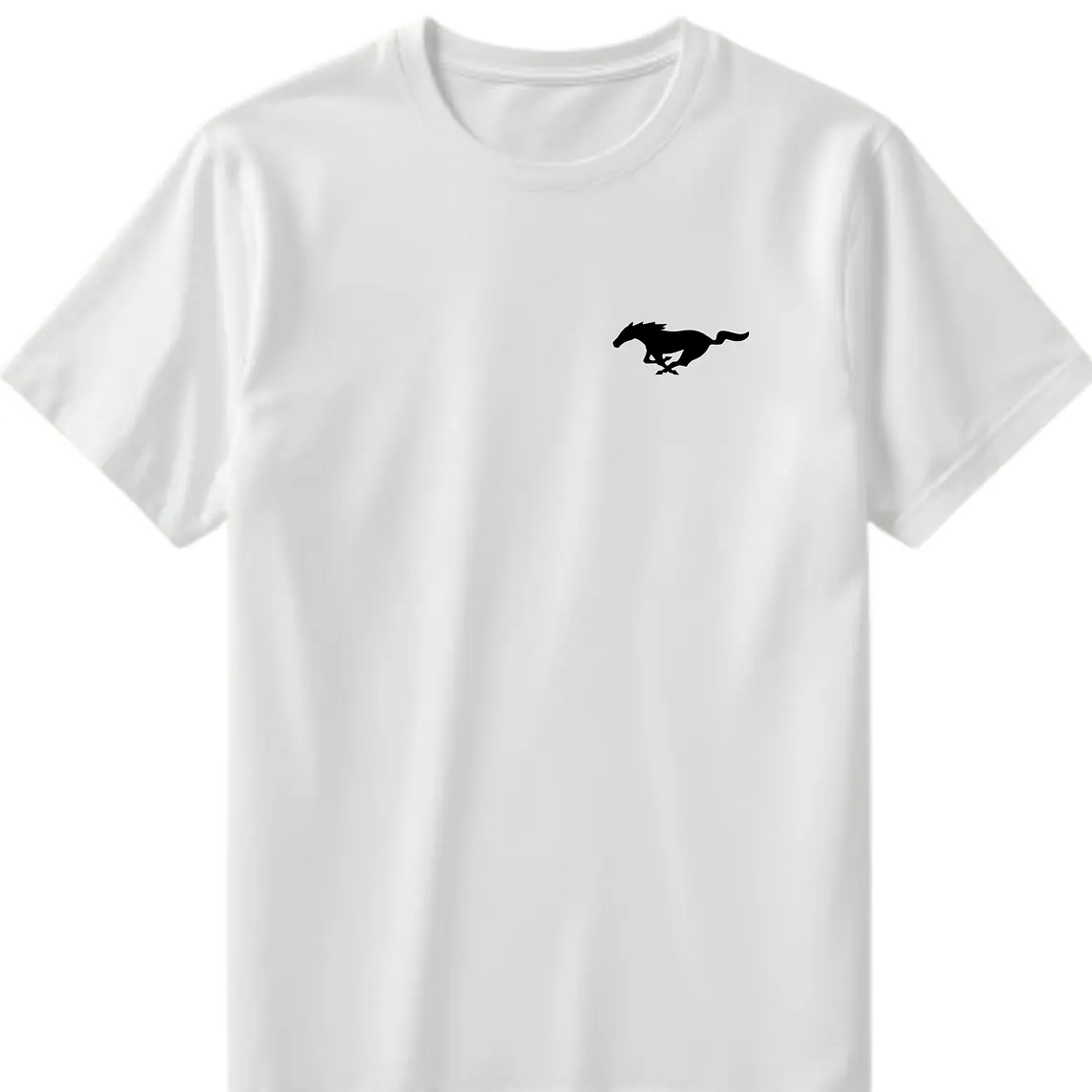 POLERA MUSTANG NEGRO - BLANCO CLASSIC UNISEX 4