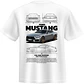 POLERA MUSTANG NEGRO - BLANCO CLASSIC UNISEX - Miniatura 3