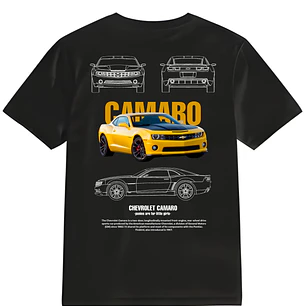 POLERA CAR AMARILLO NEGRO - BLANCO CLASSIC UNISEX