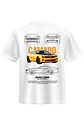 POLERA CAR AMARILLO NEGRO - BLANCO CLASSIC UNISEX - Miniatura 3