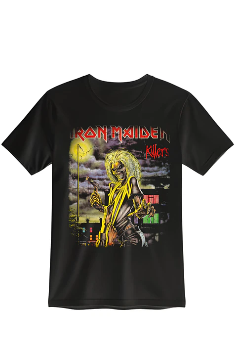 POLERA MAIDEN- NEGRO UNISEX