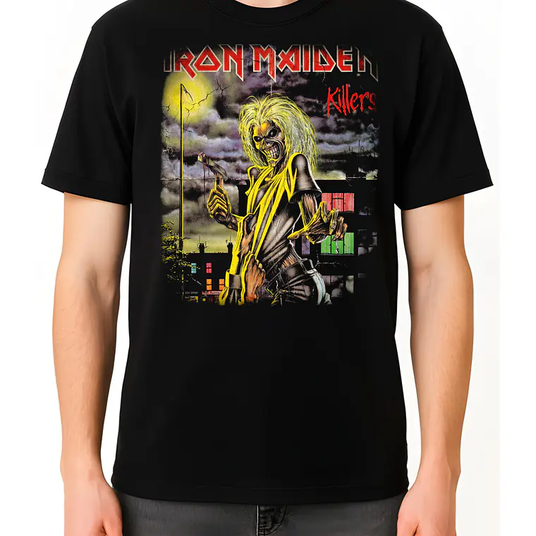 POLERA MAIDEN- NEGRO UNISEX 2