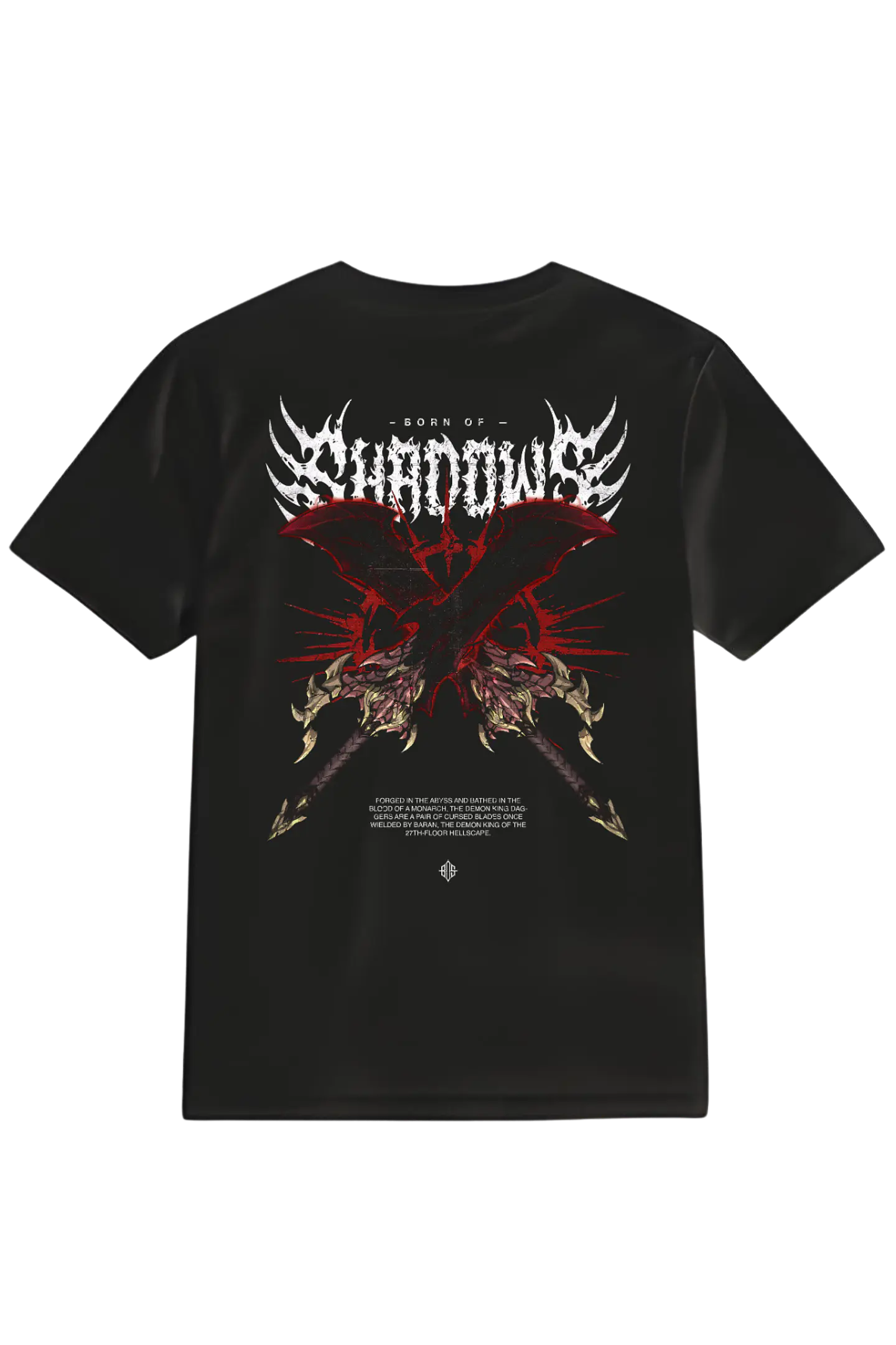 POLERA DEMON KING’S DAGGERS - NEGRO UNISEX 1