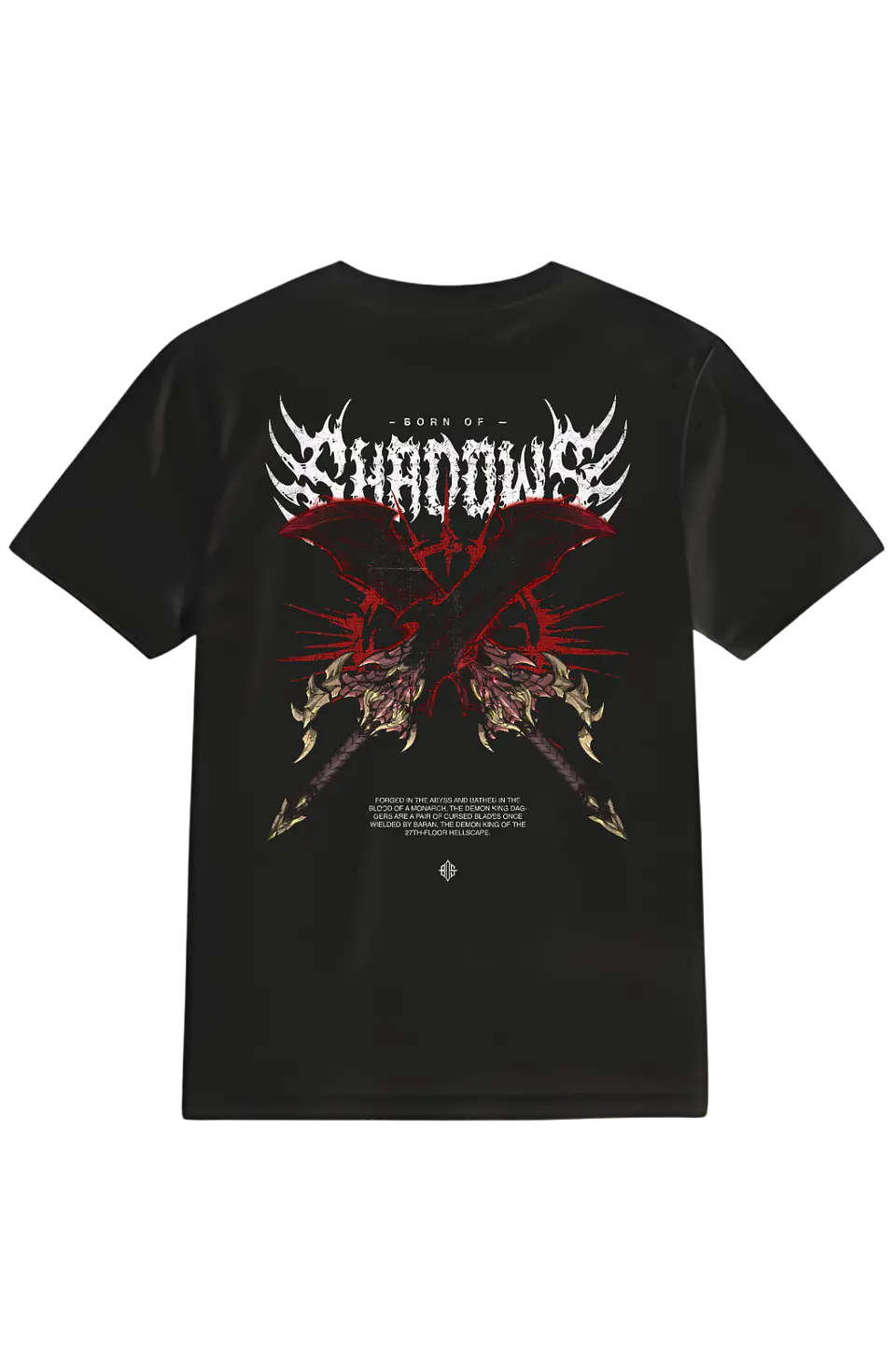 POLERA DEMON KING’S DAGGERS - NEGRO UNISEX 1