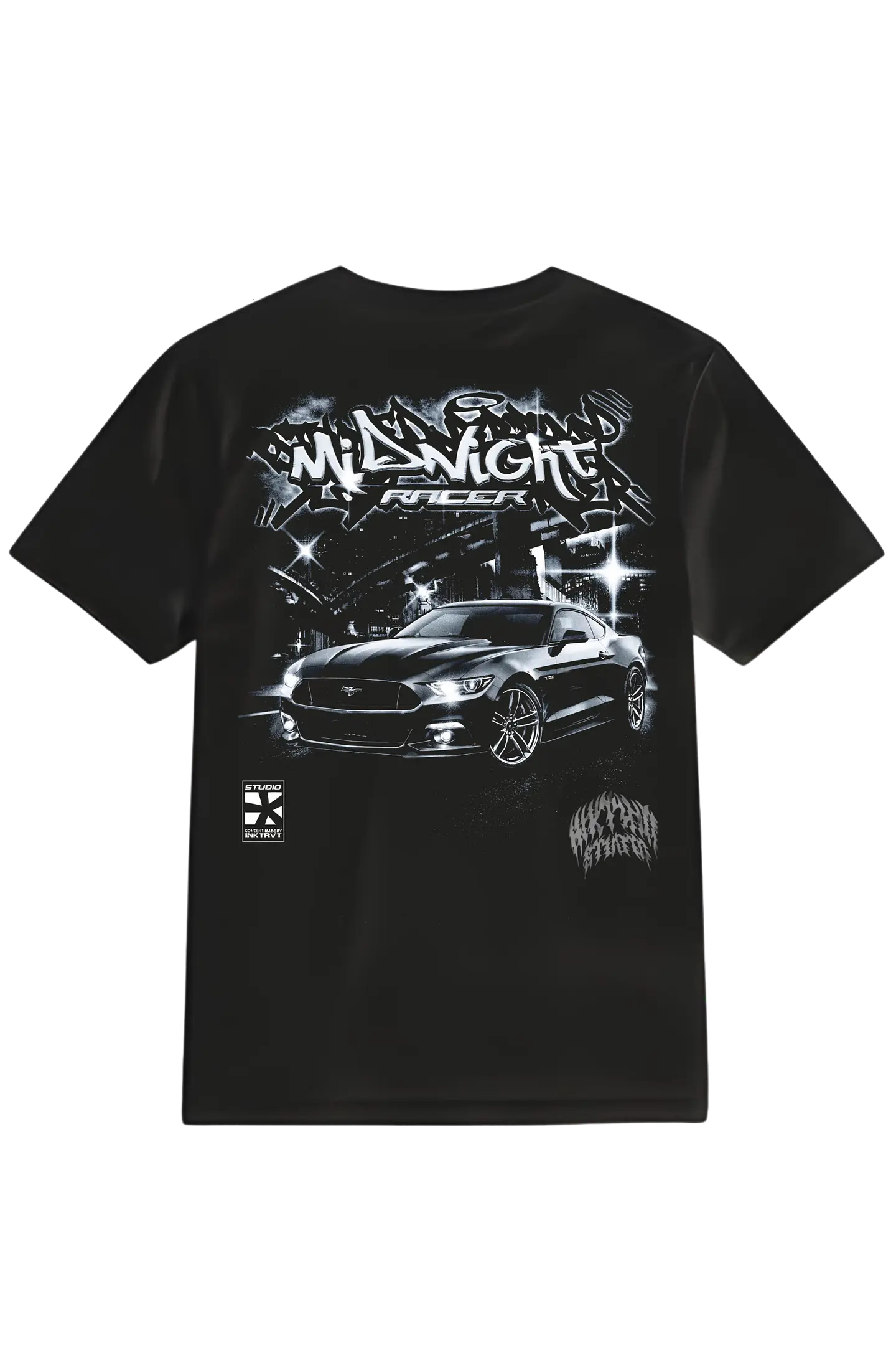POLERA MUSTANG- NEGRO UNISEX 1