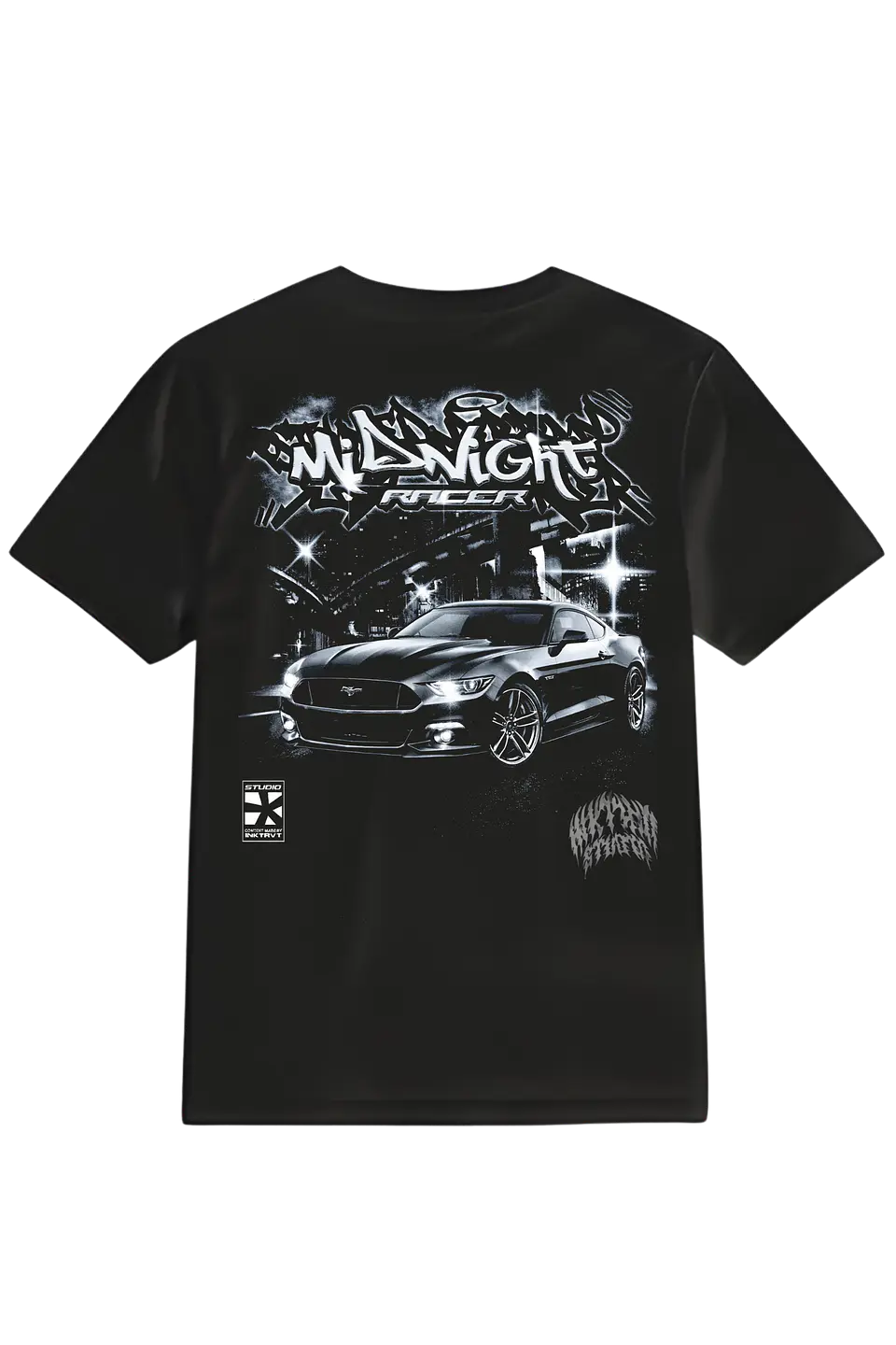 POLERA MUSTANG- NEGRO UNISEX 1
