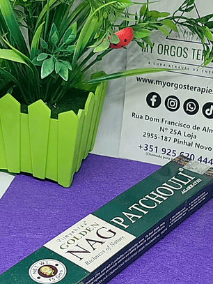 Incensos Golden Nag Patchouli Agarbathi