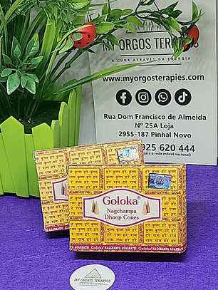 Incensos Cone Dhoop Goloka NagChampa Agarbathi