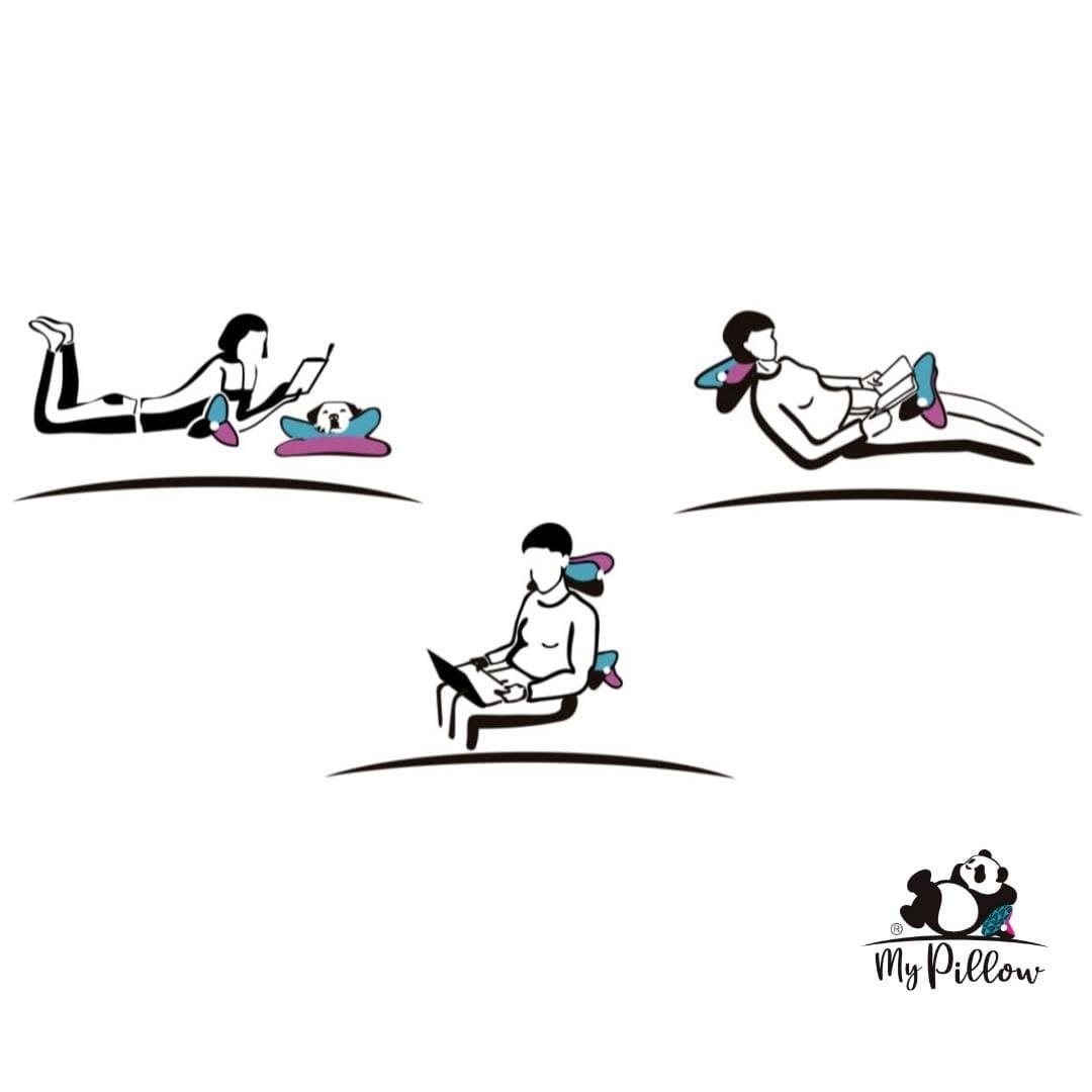 Cojín Almohada / My Pillow Rayas Gris /Blanco 