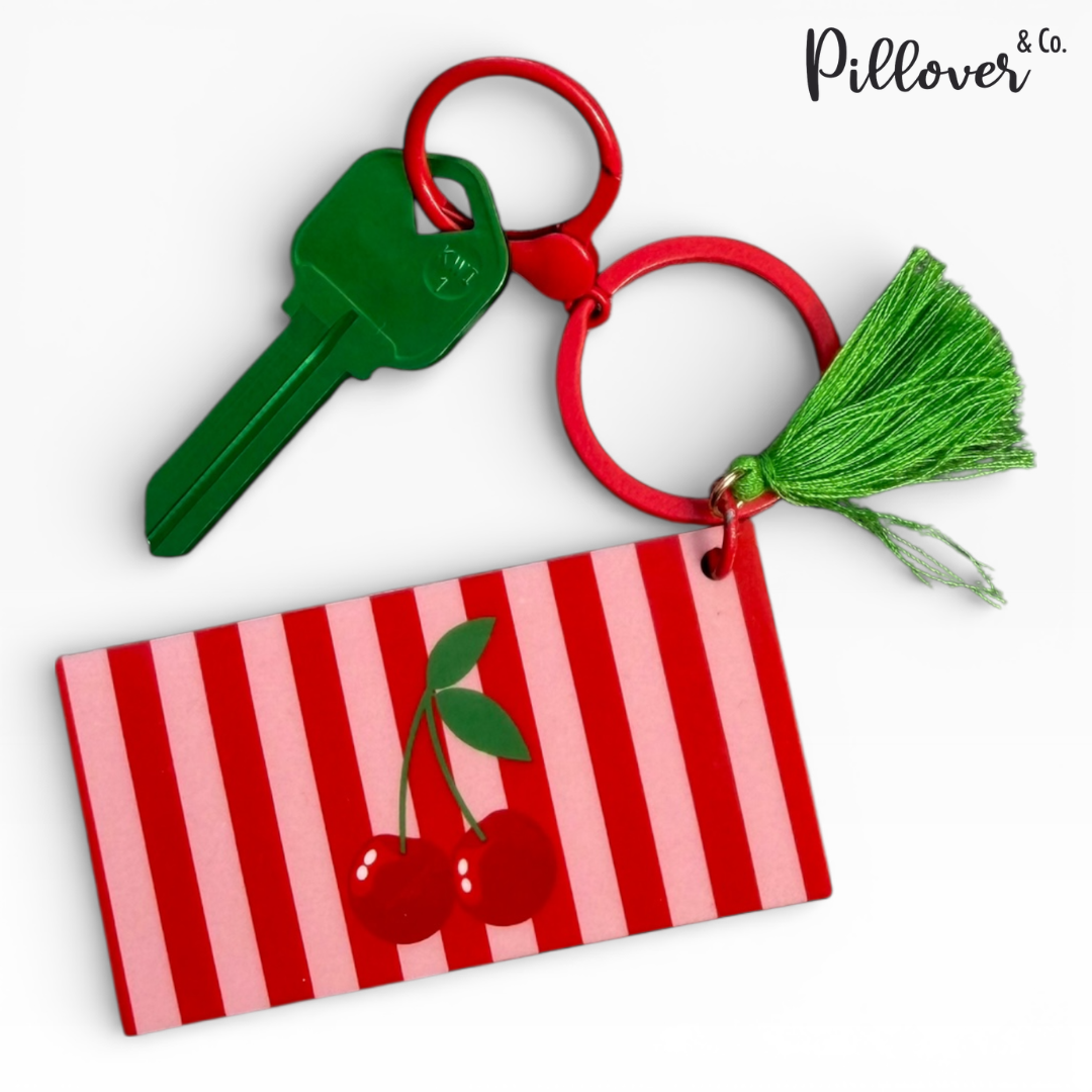 Llavero acrílico Cerezas