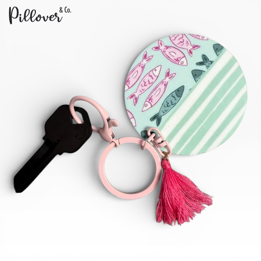 Llavero acrílico Peces pasteles