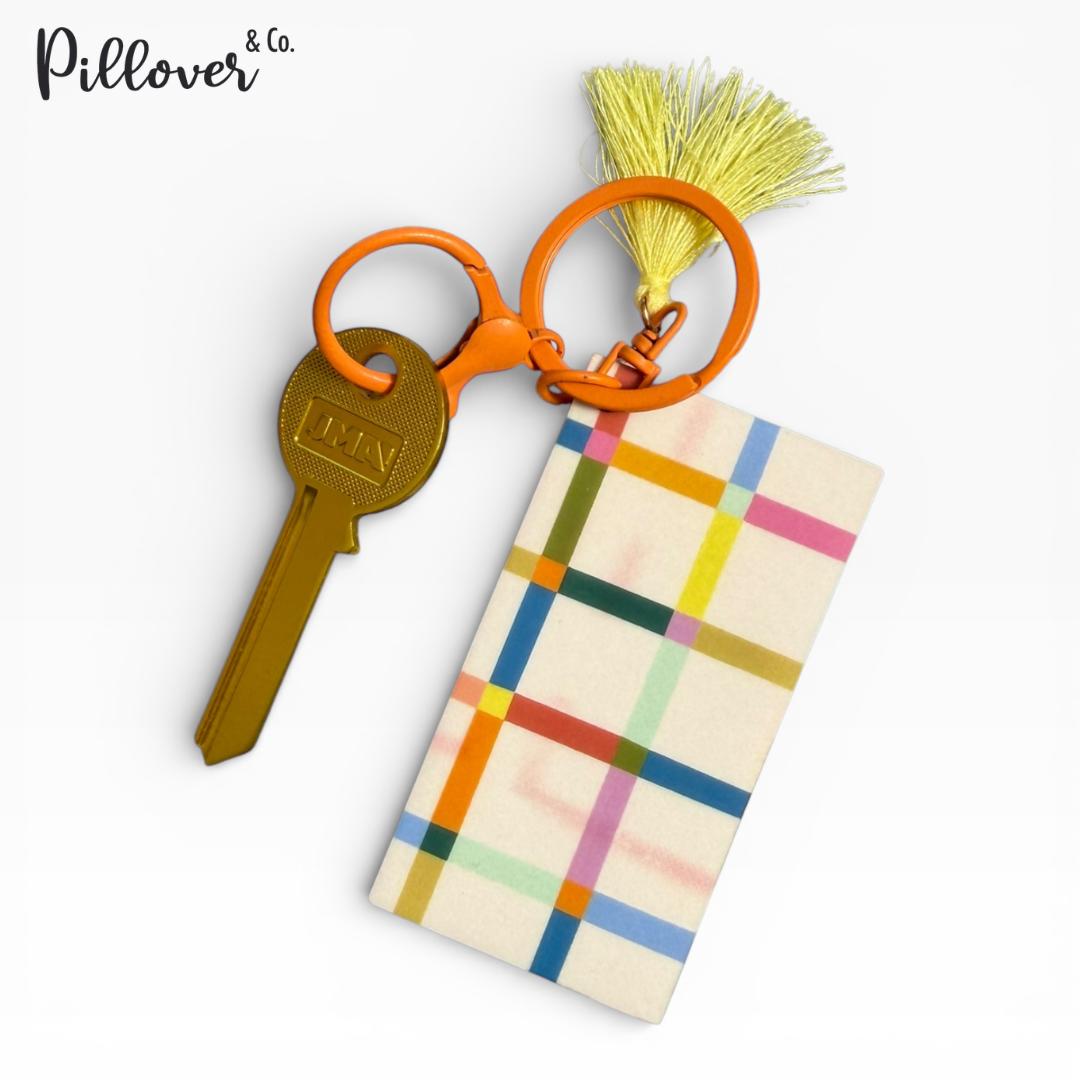 Llavero acrílico Cuadrillé colores