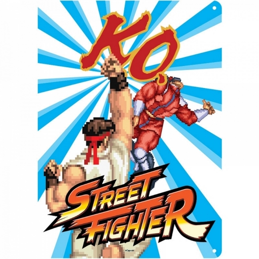 Placa de Metal Street Fighter KO