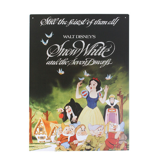 Placa de Metal Snow White and the Seven Dwarfs 