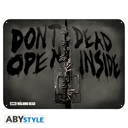Placa de Metal The Walking Dead Zombies