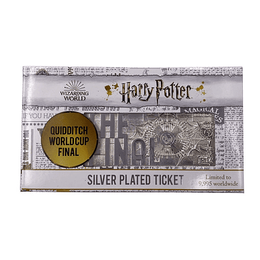 Harry Potter Replica Quidditch World Cup Ticket Edição Limitada