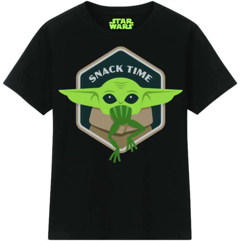 T-shirt Criança Star Wars The Mandalorian Snack Time 