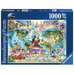 Puzzle 1000 Peças Disney’s World Map