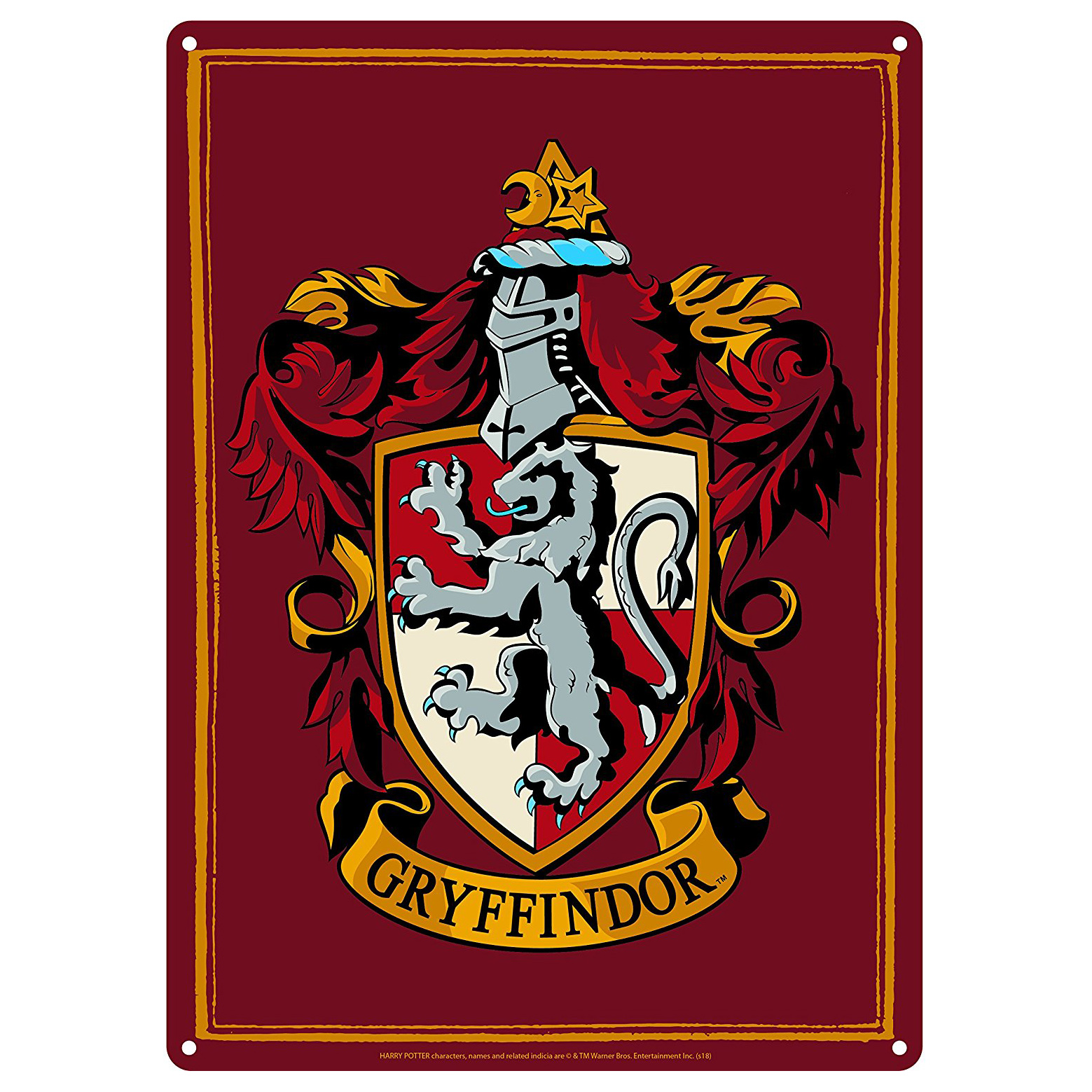 Placa de Metal Harry Potter Gryffindor