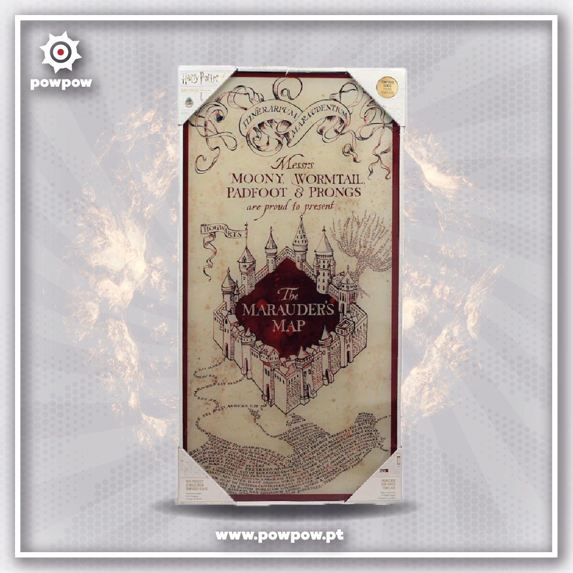 Poster Vidro Temperado Harry Potter - Marauders Map