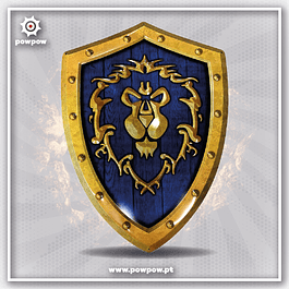 Placa de Metal 3D World of Warcraft - Alliance Shield