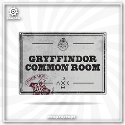 Placa de Metal Harry Potter Gryffindor Common Room