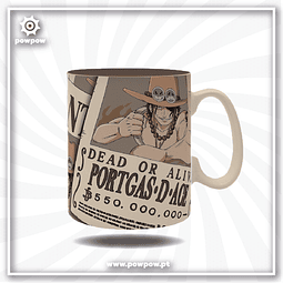 Caneca One Piece - Portgas D. Ace Wanted Poster