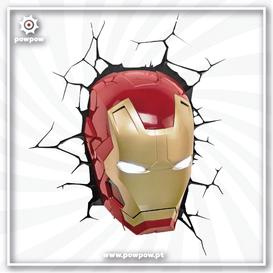 Luz de Presença Marvel Avengers: Iron Man Mask