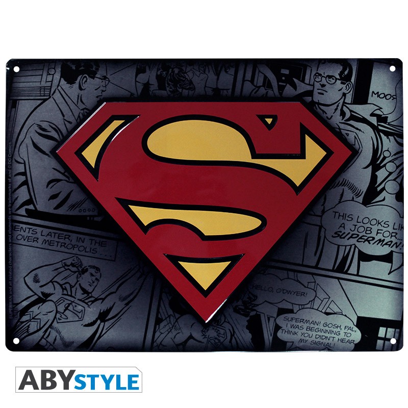 Placa de Metal Superman Logo