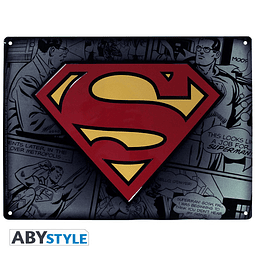 Placa de Metal Superman Logo