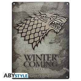 Placa de Metal Game of Thrones Stark