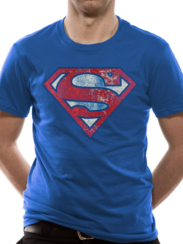 T-shirt Superman Logo Distressed