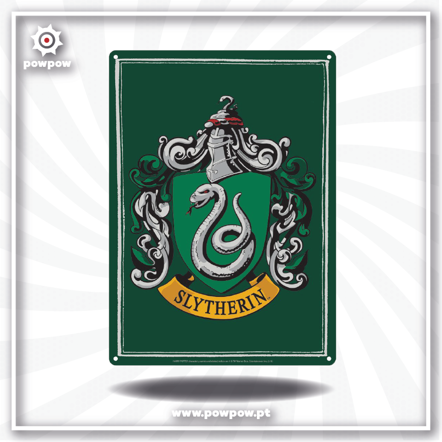 Placa de Metal Harry Potter: Slytherin